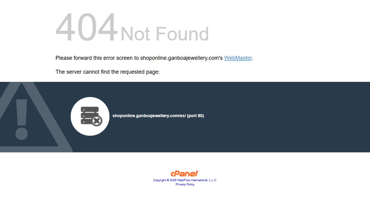 Tienda online de Ganboa: 404