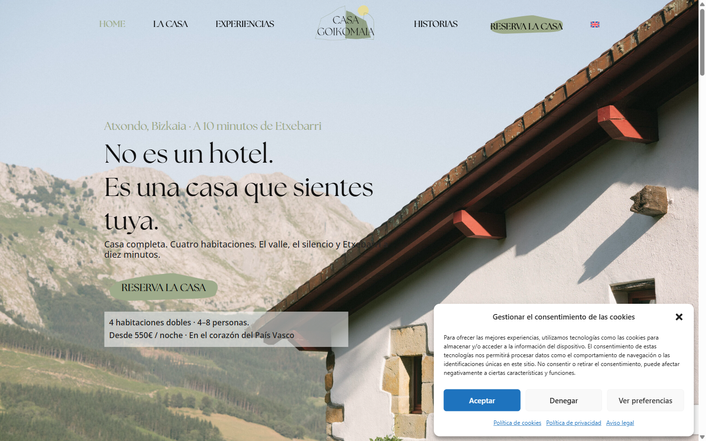 Web actual de Goikomaia